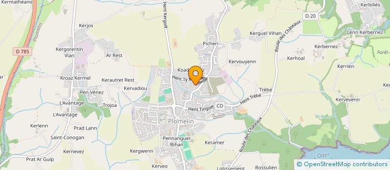 localisation de l'entreprise SCEA DE KOAD SALE  PLOMELIN