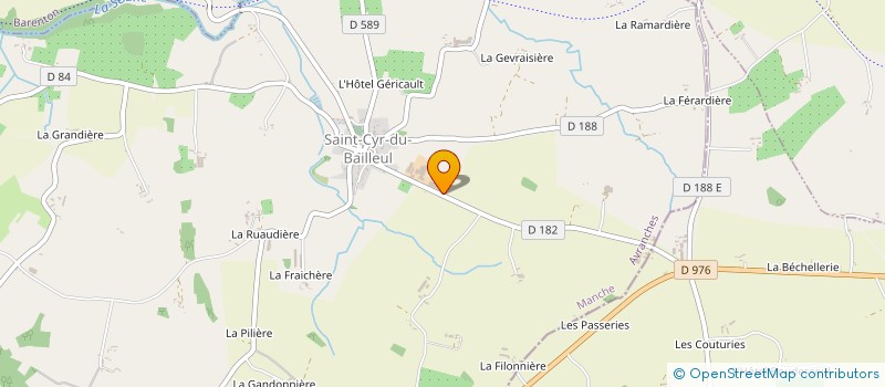 localisation de l'entreprise SCEA DE L'ARRIVEE  SAINT-CYR-DU-BAILLEUL