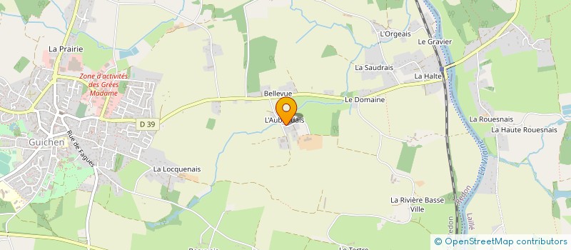 localisation de l'entreprise SCEA DE L'AUBAUDAIS  GUICHEN