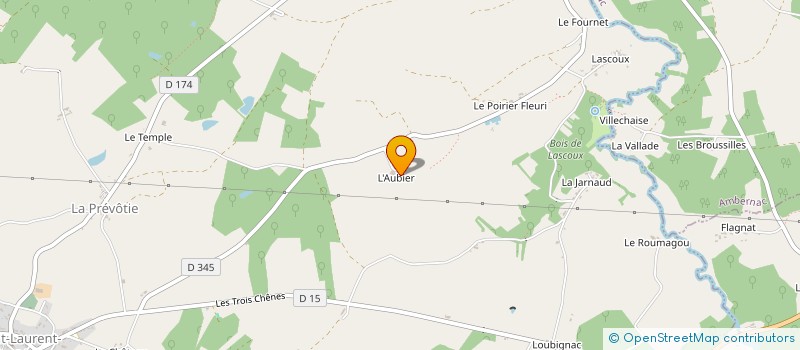 localisation de l'entreprise SCEA DE L'AUBIER à SAINT-LAURENT-DE-CERIS