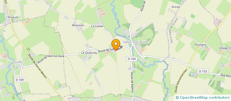 localisation de l'entreprise SCEA DE L'AURE  SAINT-VIGOR-LE-GRAND