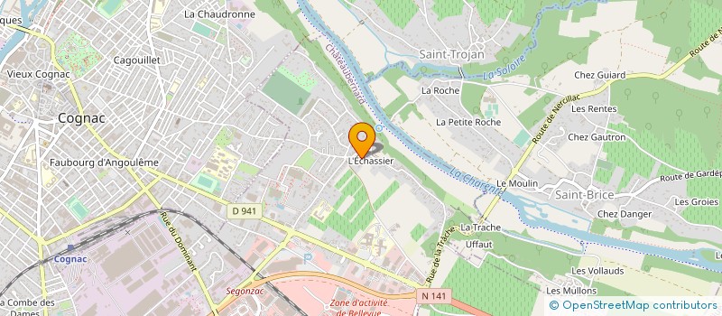 localisation de l'entreprise SCEA DE L'ECHASSIER à CHATEAUBERNARD