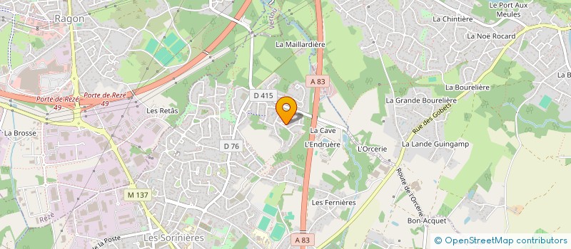 localisation de l'entreprise SCEA DE L'ENDRUERE à SORINIERES (LES)