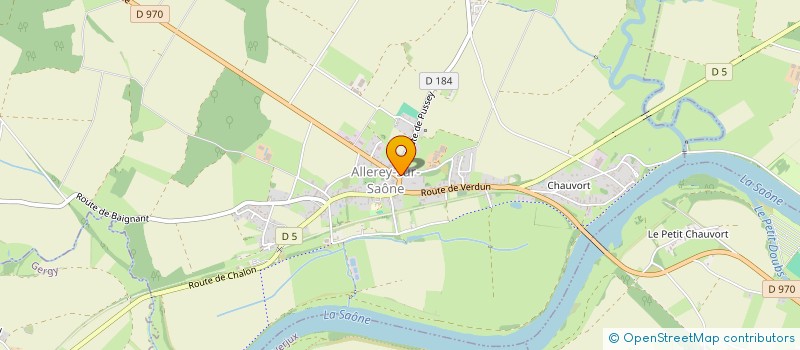 localisation de l'entreprise SCEA DE L ETANG BAIGNANT à ALLEREY-SUR-SAONE