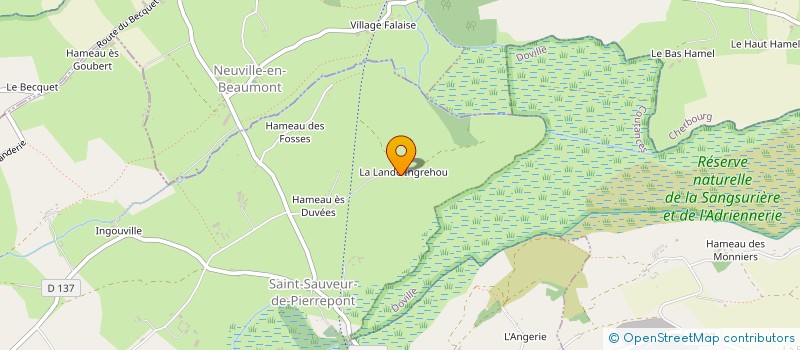 localisation de l'entreprise SCEA DE L'INGREHOU à SAINT-SAUVEUR-DE-PIERREPONT
