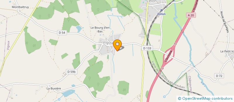 localisation de l'entreprise SCEA DE L'OCCITANE à VIGOUX