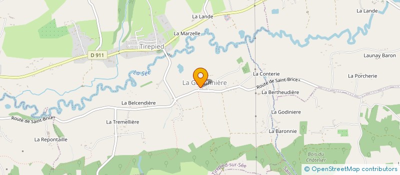 localisation de l'entreprise SCEA DE LA BARILLERE à TIREPIED-SUR-SEE