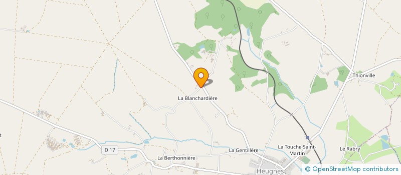 localisation de l'entreprise SCEA DE LA BLANCHARDIERE à HEUGNES