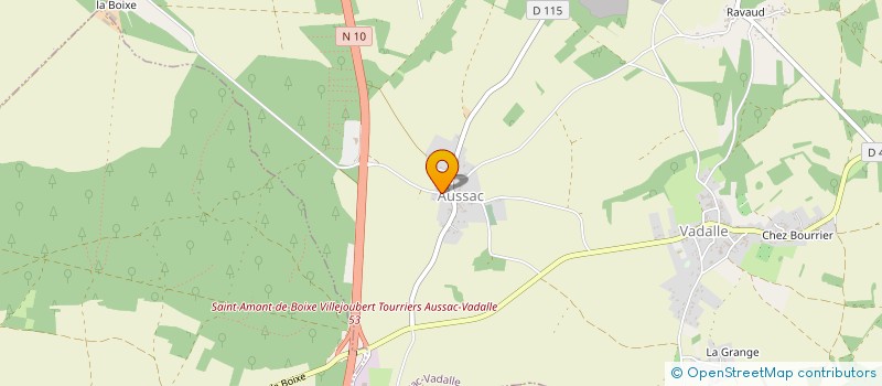 localisation de l'entreprise SCEA DE LA BOIXE à AUSSAC-VADALLE