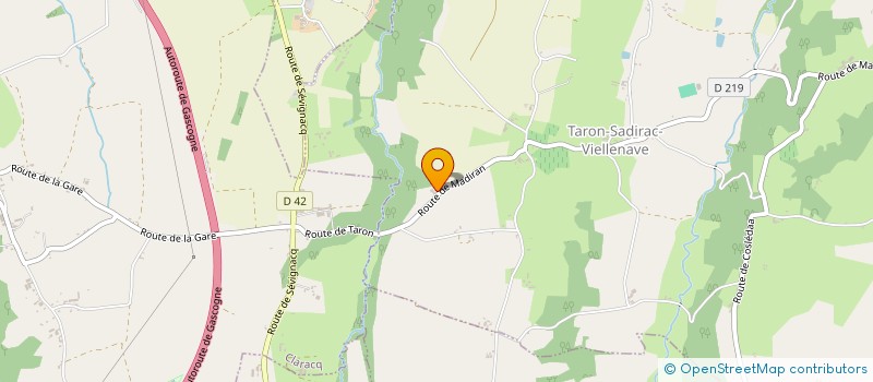localisation de l'entreprise SCEA DE LA CAILLABERE  TARON-SADIRAC-VIELLENAVE