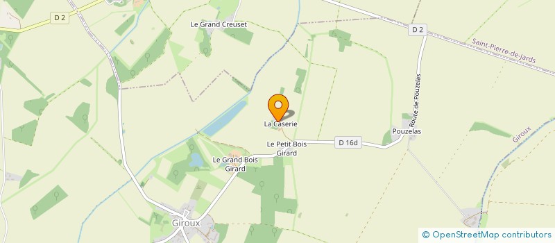 localisation de l'entreprise SCEA DE LA CASERIE à GIROUX