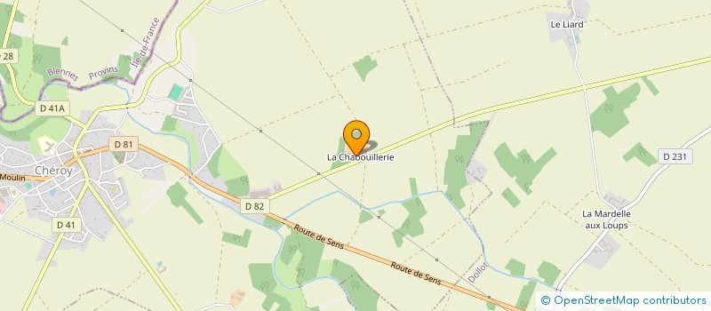 localisation de l'entreprise SCEA DE LA CHABOUILLERIE à CHEROY