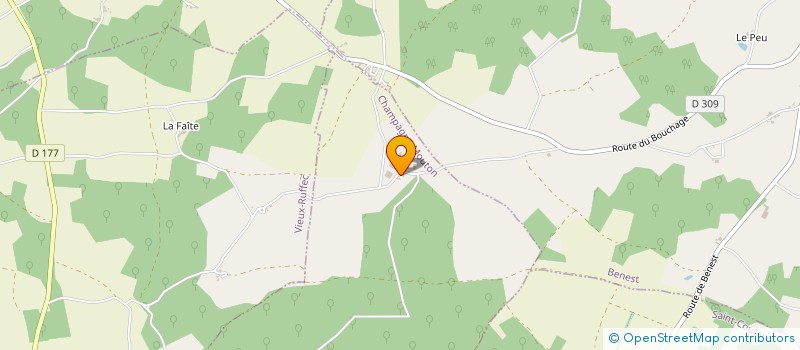 localisation de l'entreprise SCEA DE LA CHAISE  CHAMPAGNE-MOUTON