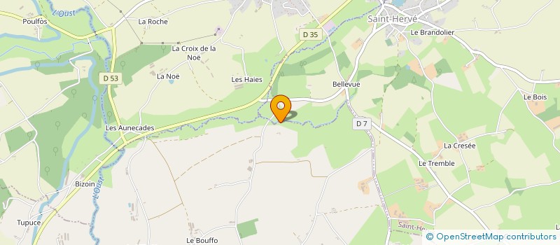 localisation de l'entreprise SCEA DE LA COTE OLIVE à ALLINEUC