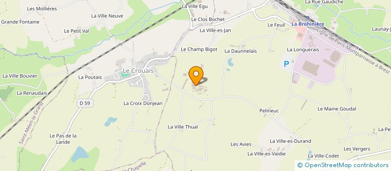localisation de l'entreprise SCEA DE LA DAUNELAIS à MONTAUBAN-DE-BRETAGNE