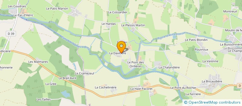 localisation de l'entreprise SCEA DE LA DAVITIERE à NORT-SUR-ERDRE