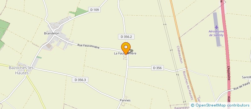 localisation de l'entreprise SCEA DE LA FAUCONNIERE à BAZOCHES-LES-HAUTES