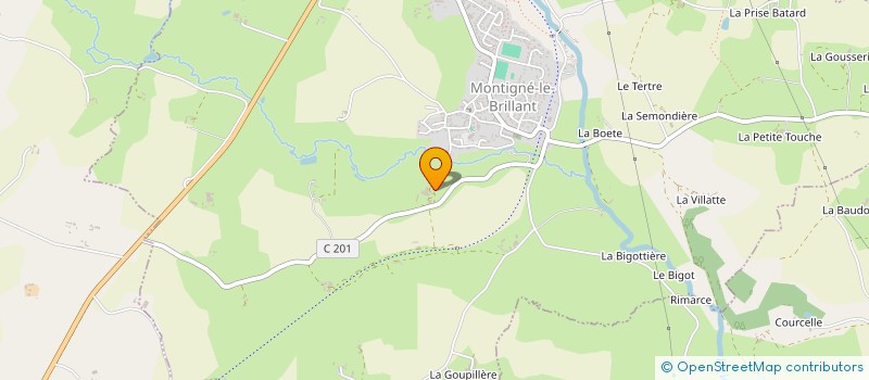 localisation de l'entreprise SCEA DE LA FELLERIE à MONTIGNE-LE-BRILLANT