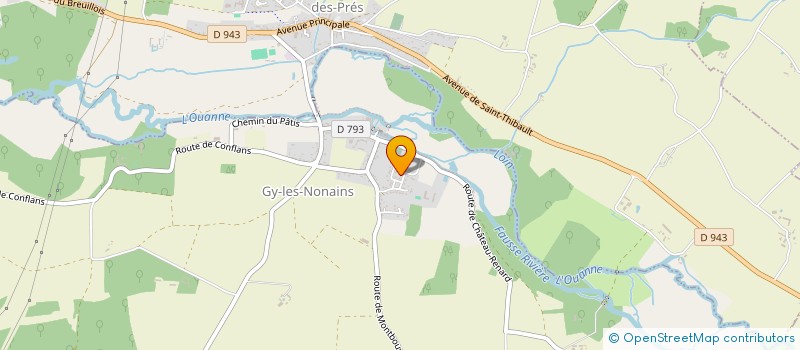 localisation de l'entreprise SCEA DE LA FERME DU BUISSON à GY-LES-NONAINS