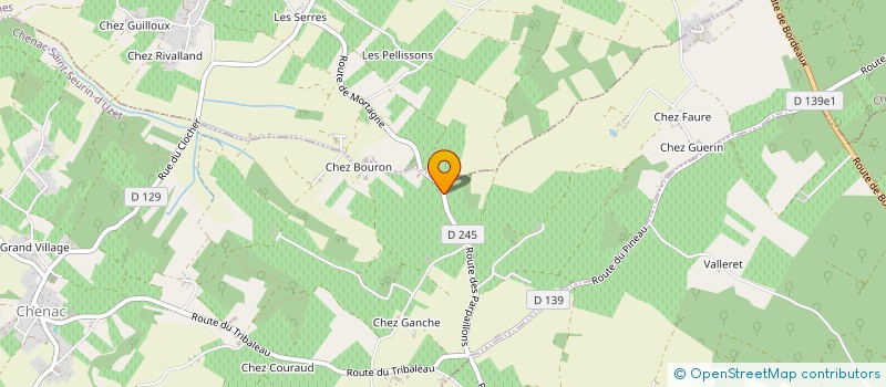 localisation de l'entreprise SCEA DE LA GARENNE AUX FEES  CHENAC-SAINT-SEURIN-D'UZET