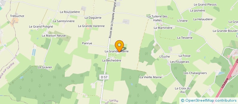 localisation de l'entreprise SCEA DE LA GRANDE MAIRIE  PARCE SUR SARTHE