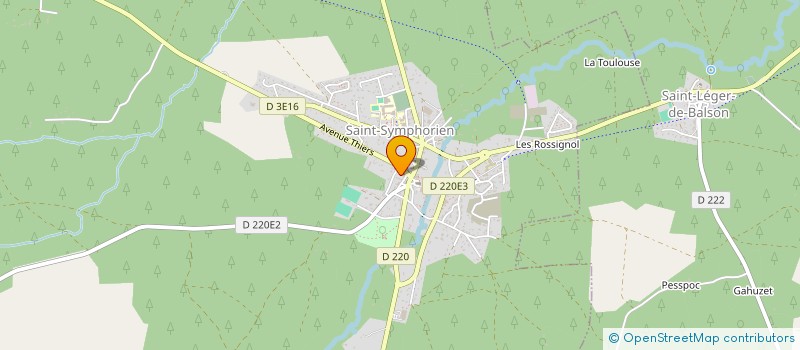 localisation de l'entreprise SCEA DE LA GRANDE TECHOUEYRE à SAINT-SYMPHORIEN