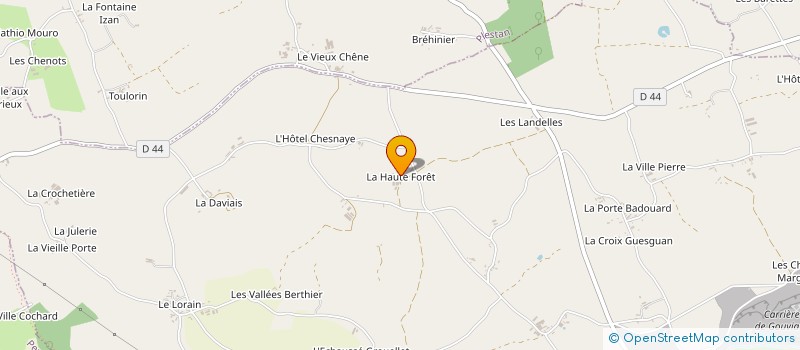 localisation de l'entreprise SCEA DE LA HAUTE FORET à PLENEE-JUGON