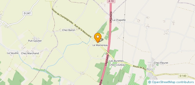 localisation de l'entreprise SCEA DE LA HAUTE VALLEE DE LA SEUDRE  BOIS