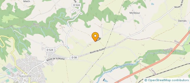 localisation de l'entreprise SCEA DE LA MERIDIENNE VERTE à QUINS
