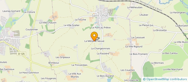 localisation de l'entreprise SCEA DE LA METAIRIE NEUVE à LA CHAPELLE DU LOU DU LAC