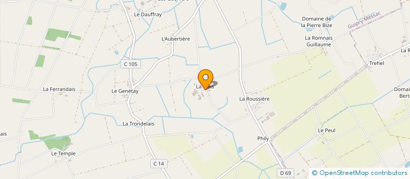 localisation de l'entreprise SCEA DE LA PIAIS à GUIPRY-MESSAC