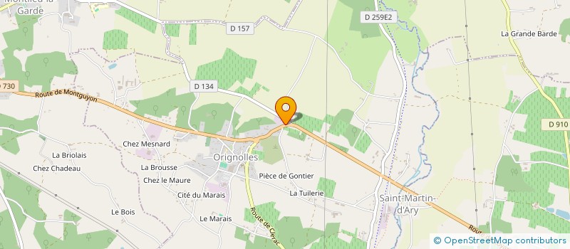 localisation de l'entreprise SCEA DE LA PLAINE  ORIGNOLLES