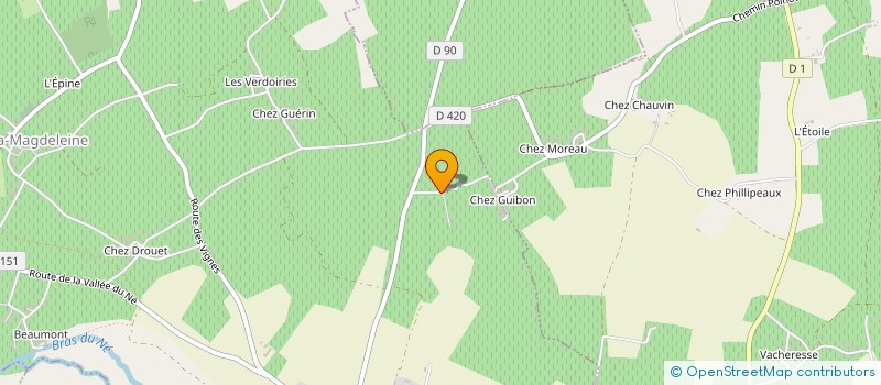 localisation de l'entreprise SCEA DE LA PLANTE RONDE  BRIE SOUS BARBEZIEUX