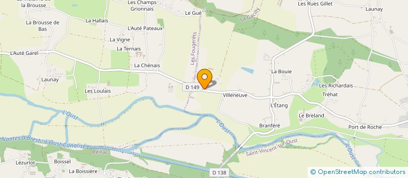 localisation de l'entreprise SCEA DE LA RIVIERE à LA GACILLY