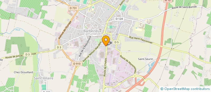 localisation de l'entreprise SCEA DE LA ROUMADE à LIGNIERES-AMBLEVILLE