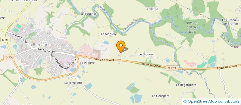 localisation de l'entreprise SCEA DE LA RUETTIERE  LA ROMAGNE