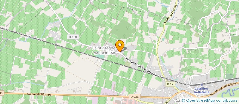 localisation de l'entreprise SCEA DE LA SABLIERE à SAINT-MAGNE-DE-CASTILLON
