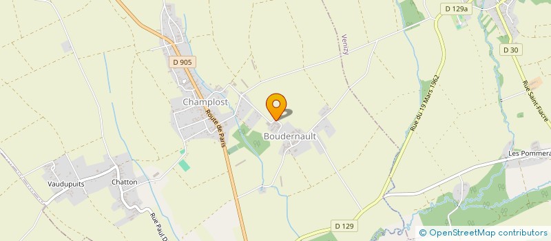 localisation de l'entreprise SCEA DE LA VALLEE DE BOURDENAULT à CHAMPLOST