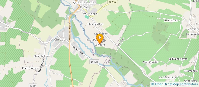 localisation de l'entreprise SCEA DE LA VAURE à SAINT-FORT-SUR-LE-NE