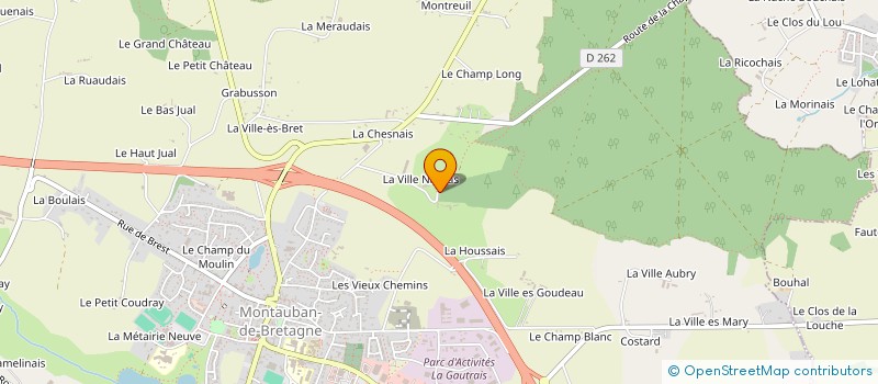 localisation de l'entreprise SCEA DE LA VILLE NICOLAS à MONTAUBAN-DE-BRETAGNE