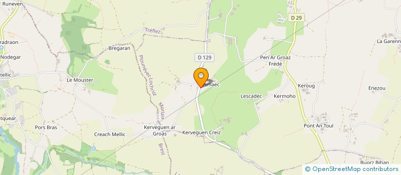 localisation de l'entreprise SCEA DE LESMAEC  PLOUNEVEZ-LOCHRIST