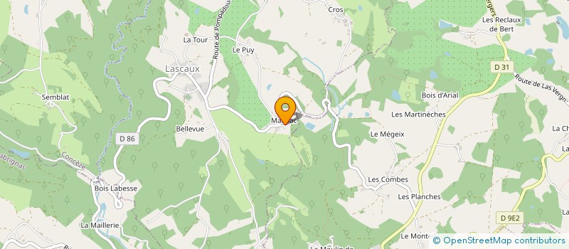 localisation de l'entreprise SCEA DE MAILHAC  LASCAUX