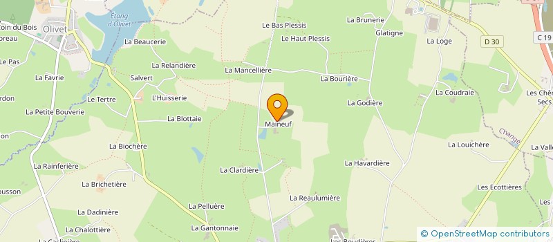 localisation de l'entreprise SCEA DE MAYNEUF à LE GENEST-SAINT-ISLE