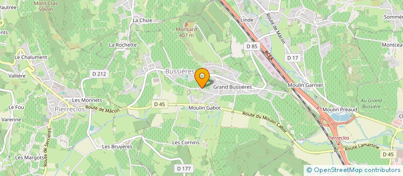 localisation de l'entreprise SCEA DE MONTREVOST  BUSSIERES