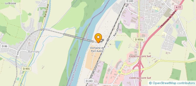 localisation de l'entreprise SCEA DE PORT AUBRY à COSNE-COURS-SUR-LOIRE