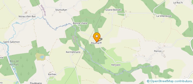 localisation de l'entreprise SCEA DE POULHARFF  MALGUENAC