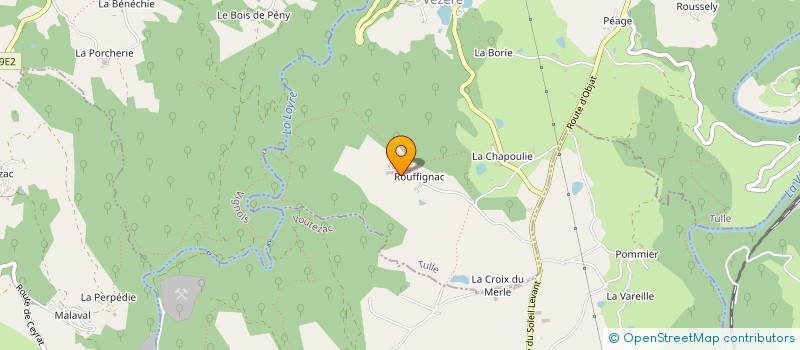 localisation de l'entreprise SCEA DE ROUFFIGNAC à ORGNAC-SUR-VEZERE