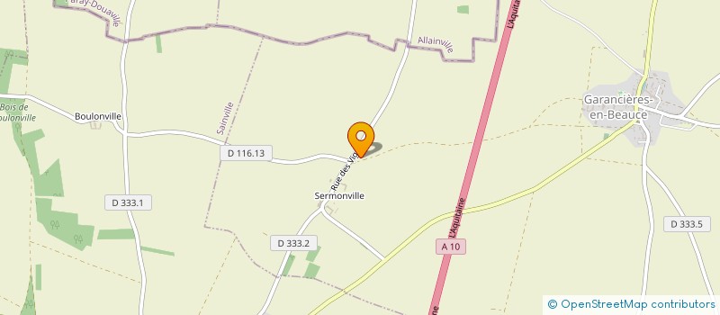 localisation de l'entreprise SCEA DE SERMONVILLE à GARANCIERES EN BEAUCE