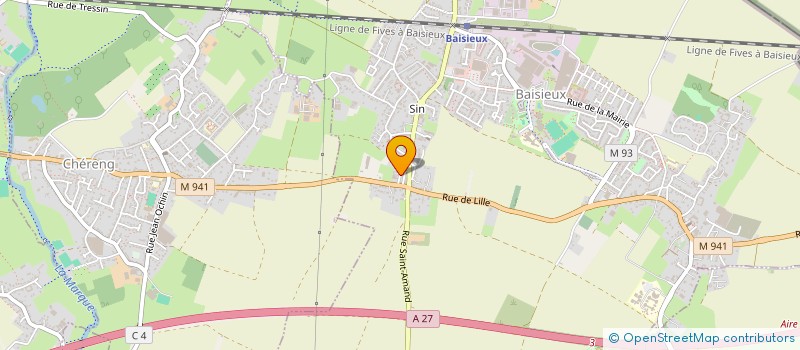 localisation de l'entreprise SCEA DE SIN  BAISIEUX