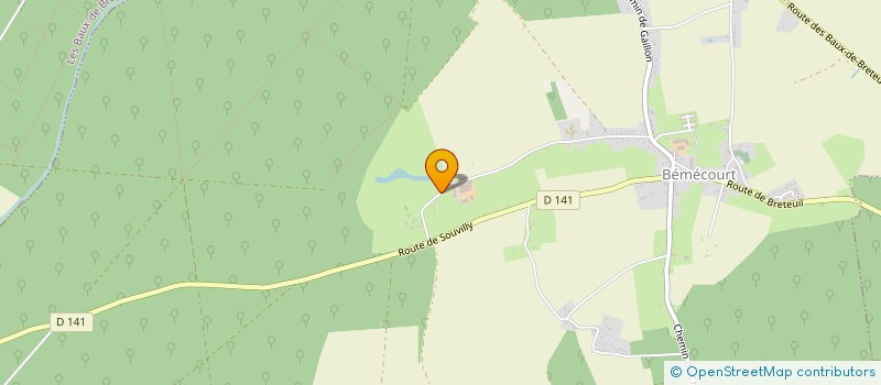 localisation de l'entreprise SCEA DE SOUVILLY  BEMECOURT